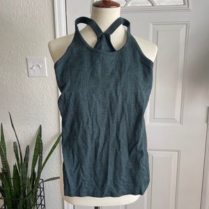 Lululemon forest green, ribbed, racerback